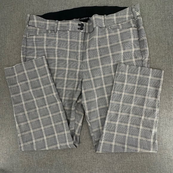 Lane Bryant Plaid Pants‎ Straight Plus 26 Elastic Stretch Waist - Picture 8 of 15
